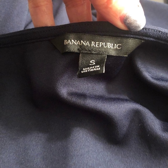 Banana Republic Navy Split/Open Sleeve Top Sz S NWOT - Picture 5 of 6